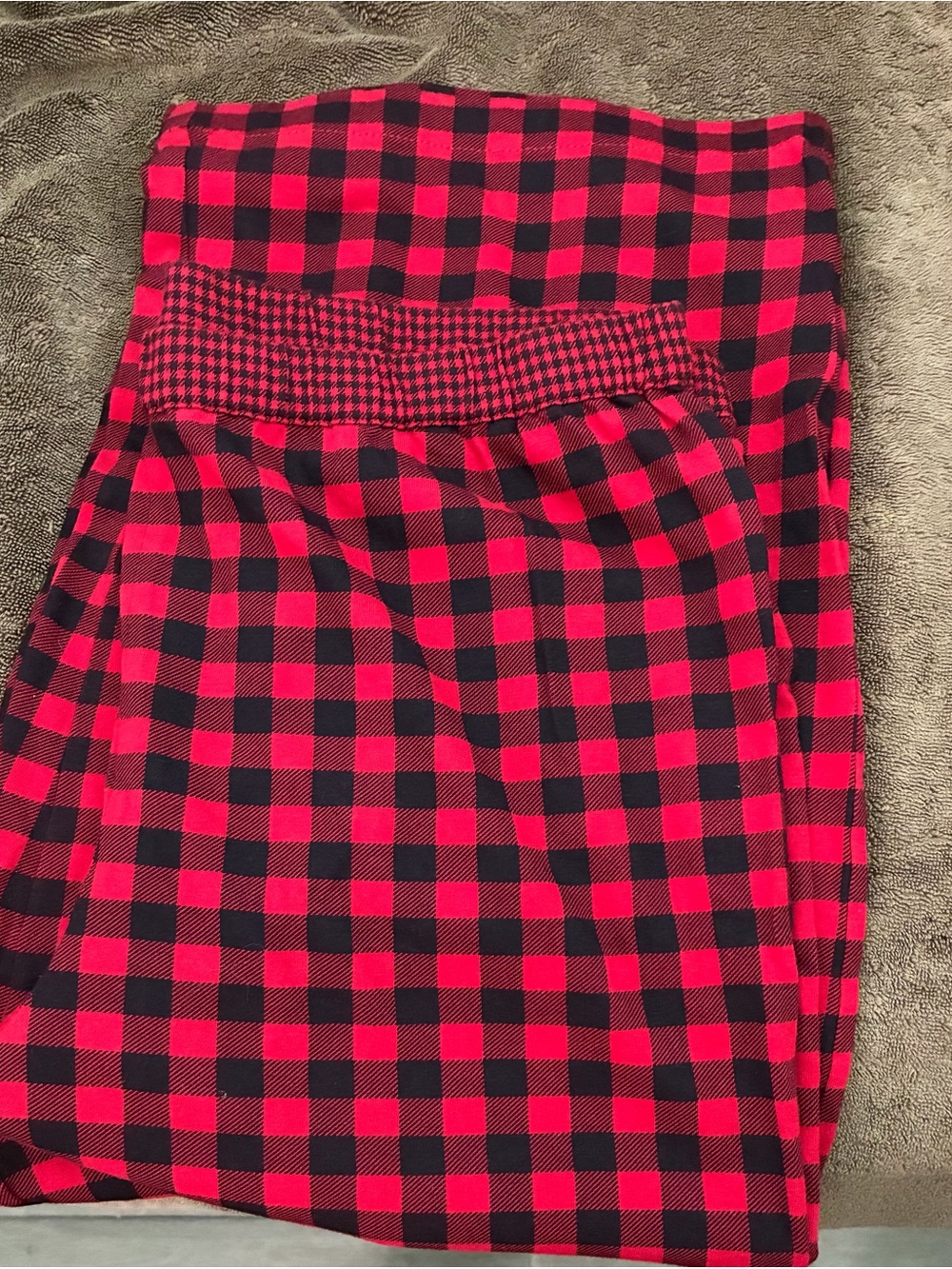 J Jill Sleep Red and Black Plaid Womens Cotton flannel Bottoms